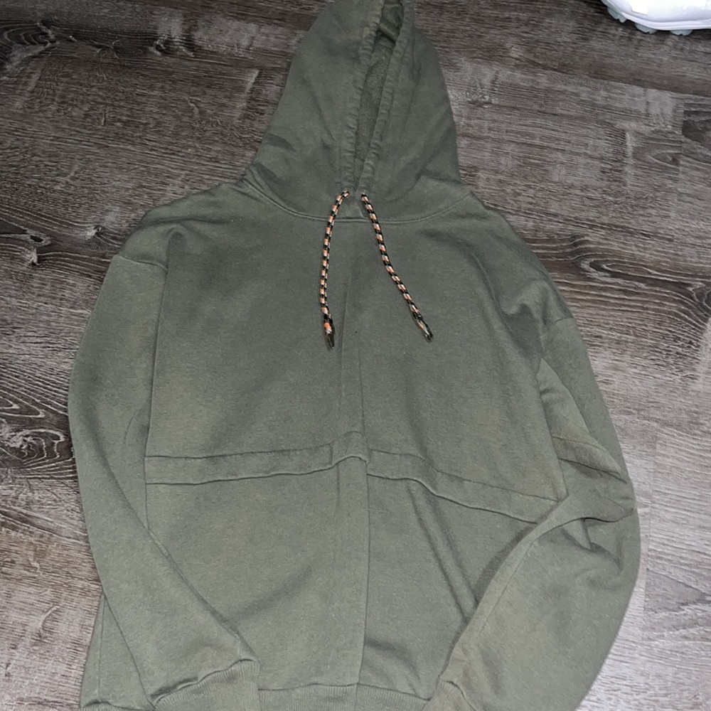 green hoodie